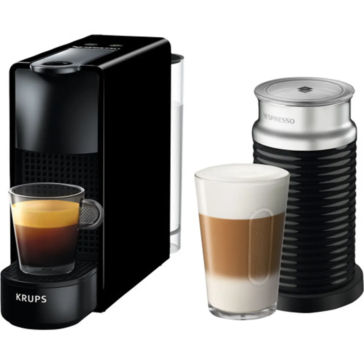 Krups Nespresso Essenza Mini XN1118 Zwart + Melkopschuimer