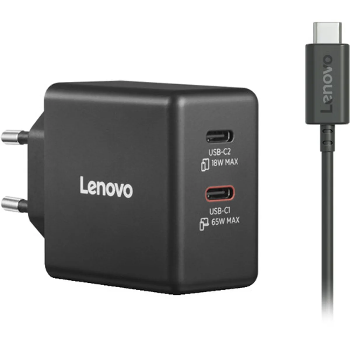 Lenovo Dual Usb C 65W GaN Oplader