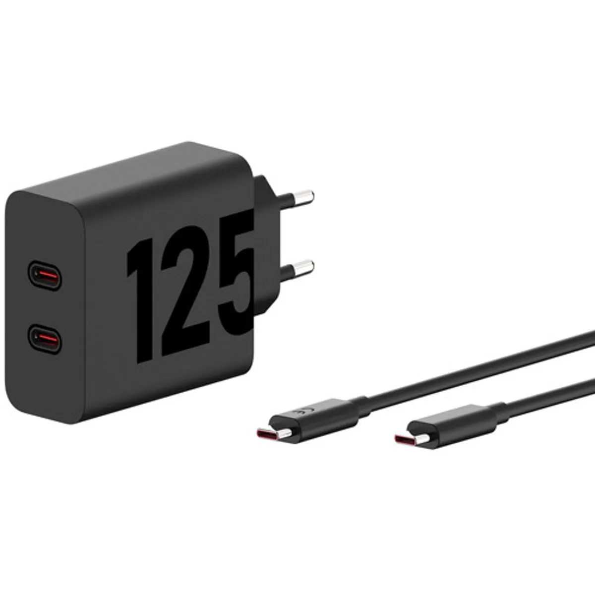 Motorola TurboPower Oplader 125W met 2 Poorten + Usb C kabel