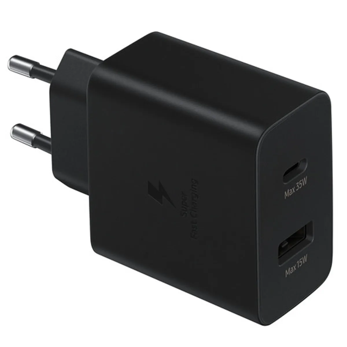 Samsung Super Fast Charging Oplader met 2 Usb Poorten 35W Zwart