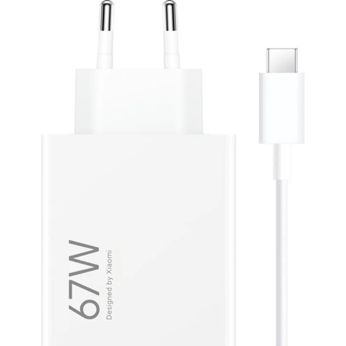 Xiaomi Hypercharge Power Delivery Oplader 67W + Usb A naar Usb C Kabel (1m) Wit