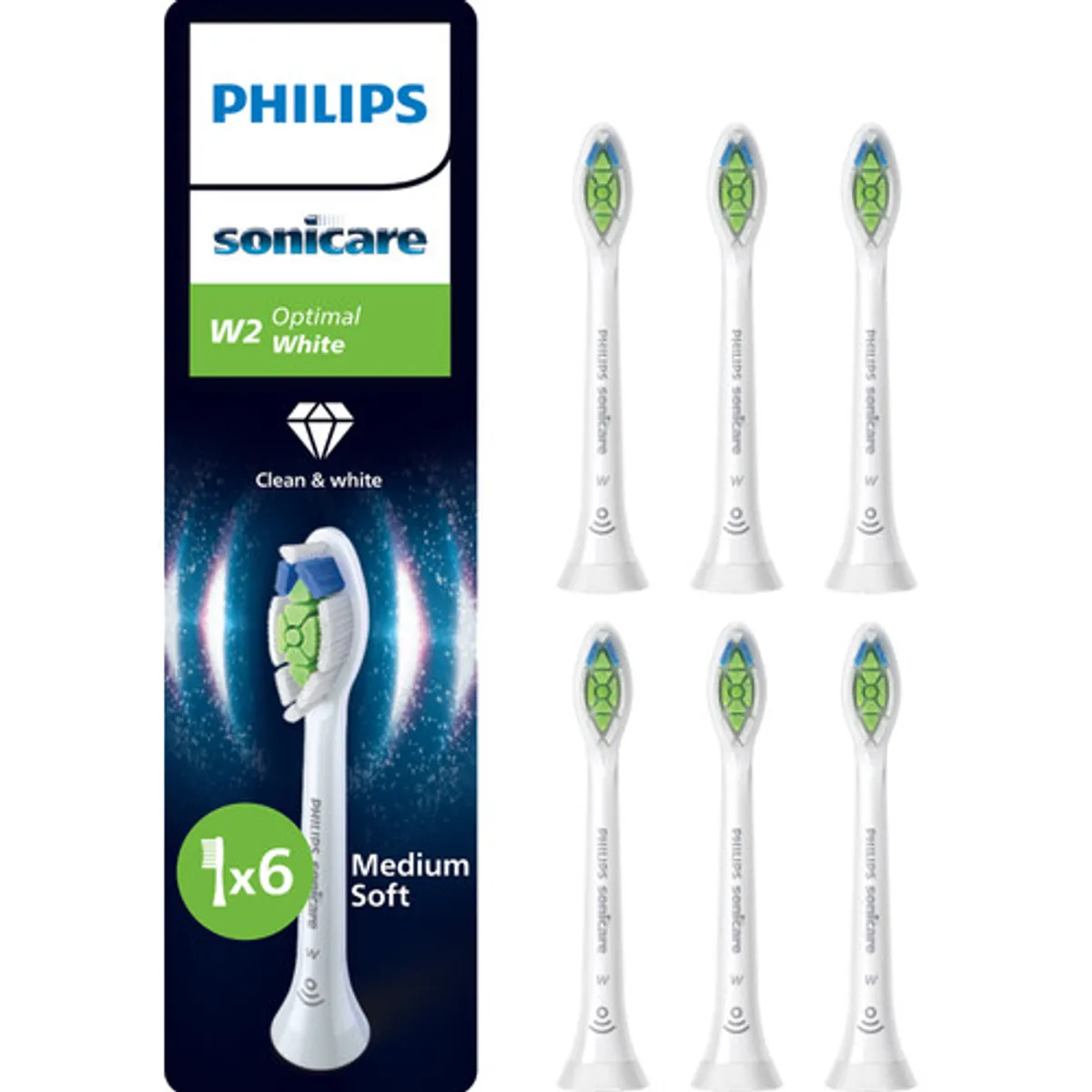 Philips Sonicare Optimal White HX6066/87 Wit (6 stuks)