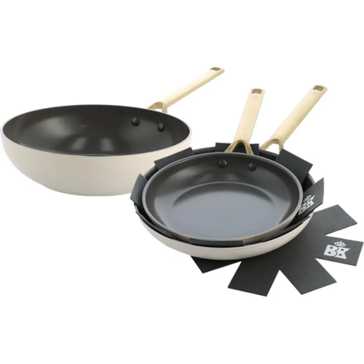 BK Sublime Koekenpannenset 24 + 28 cm + Wokpan 28 cm
