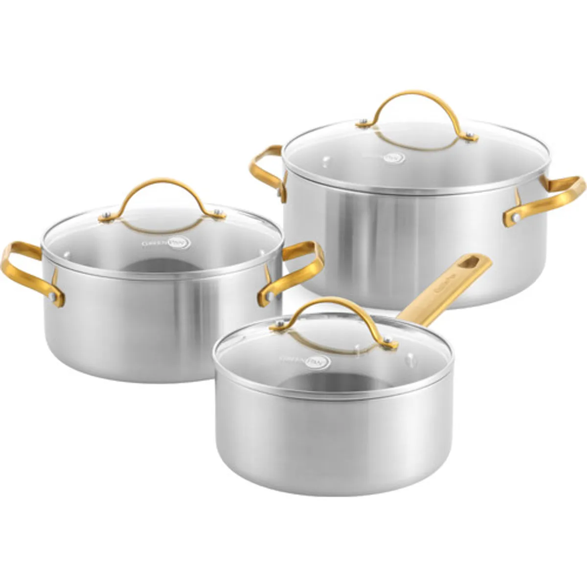Greenpan Padova Reserve 3-ply Stainless Steel Kookpannenset 6-delig