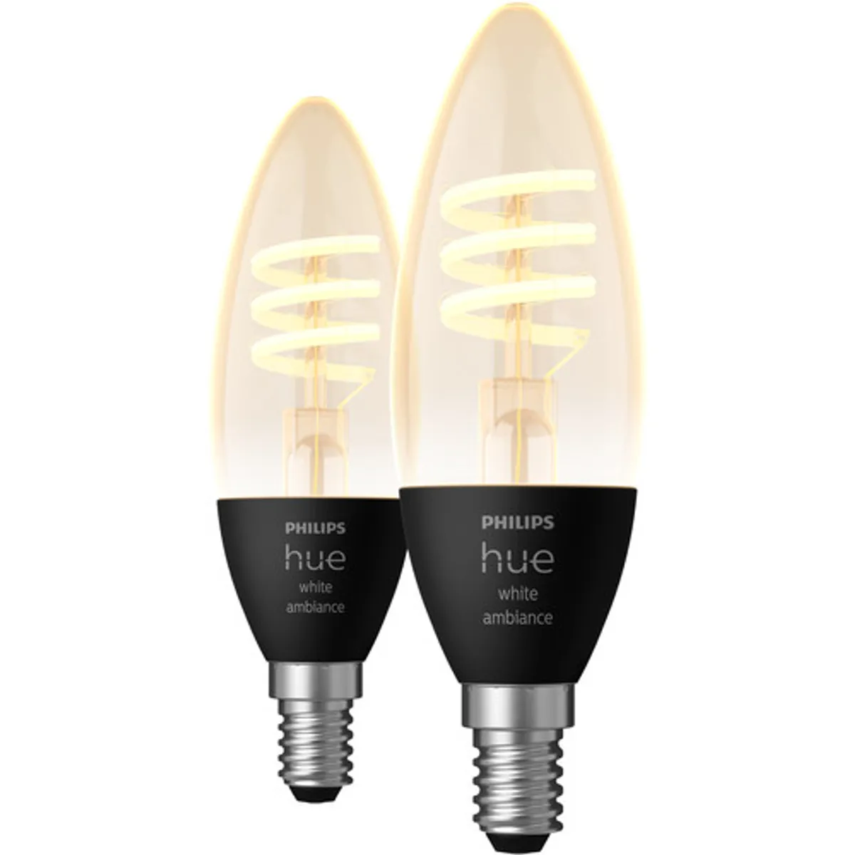 Philips Hue Filamentlamp White Ambiance kaarslamp E14 2-pack
