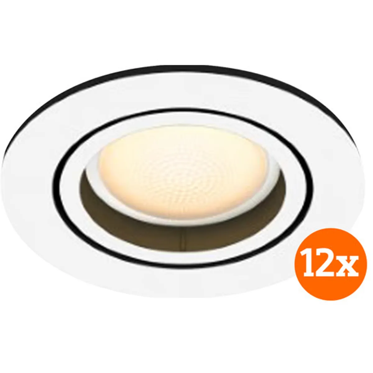 Philips Hue Milliskin inbouwspot White Ambiance - rond - Wit - 12-pack
