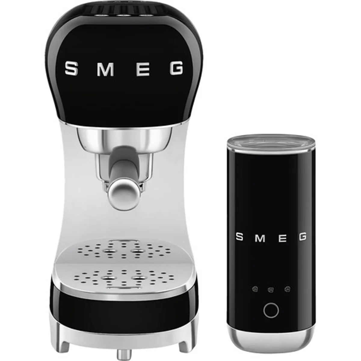 SMEG ECF12BLEU Zwart + melkopschuimer