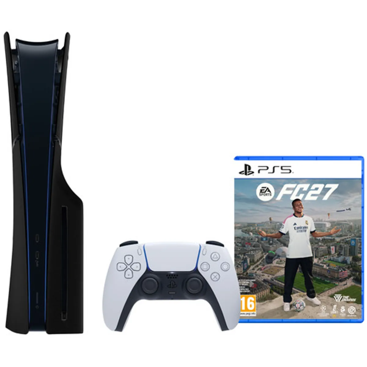 PlayStation 5 Slim Disc Edition + FC 27 + Covers Zwart