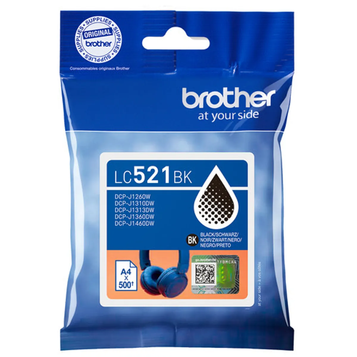 Brother LC-521 Cartridge Zwart