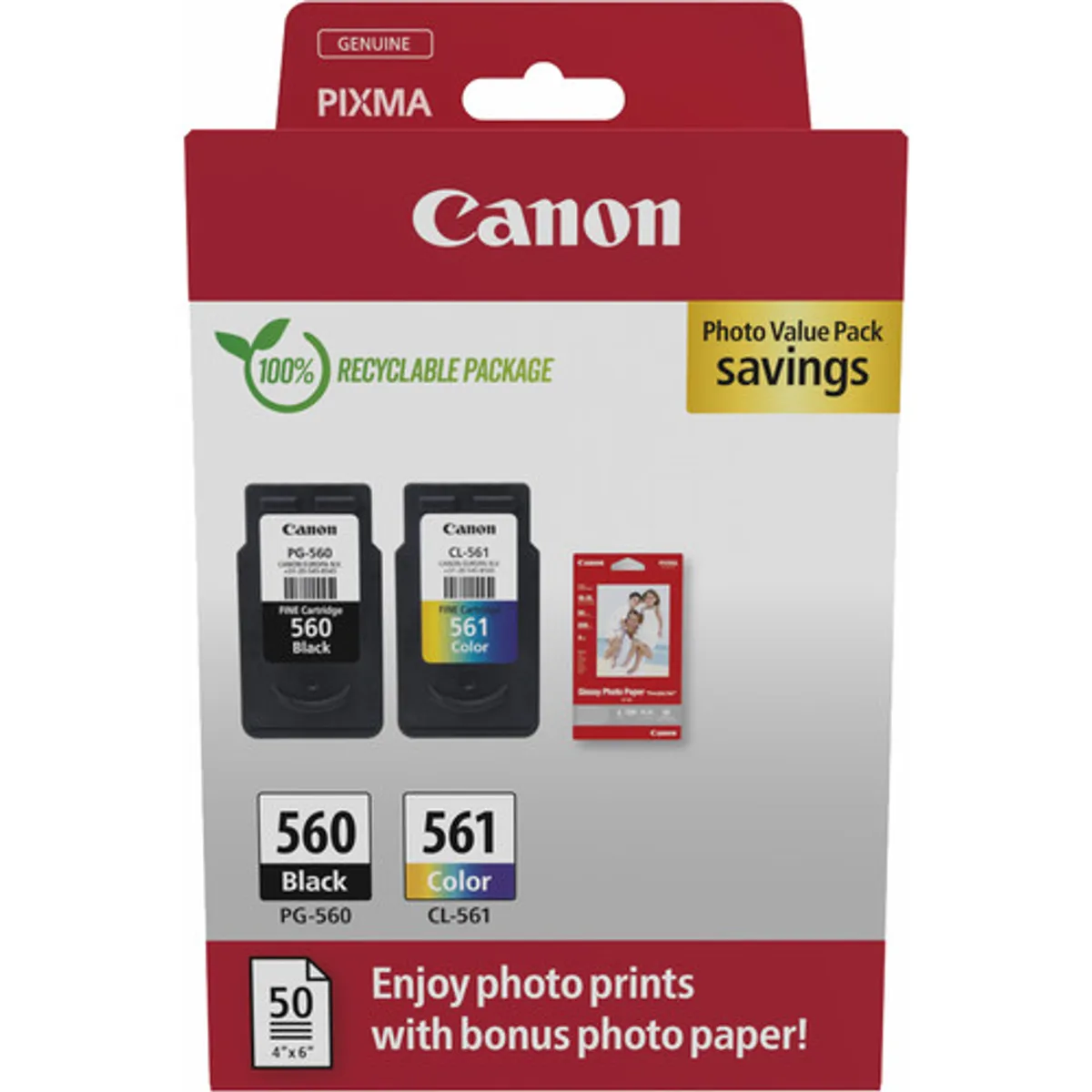 Canon PG-560/CL-561 Cartridge + Fotopapier
