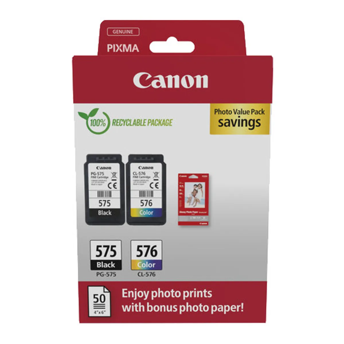 Canon PG-575/CL-576 Cartridge + Fotopapier