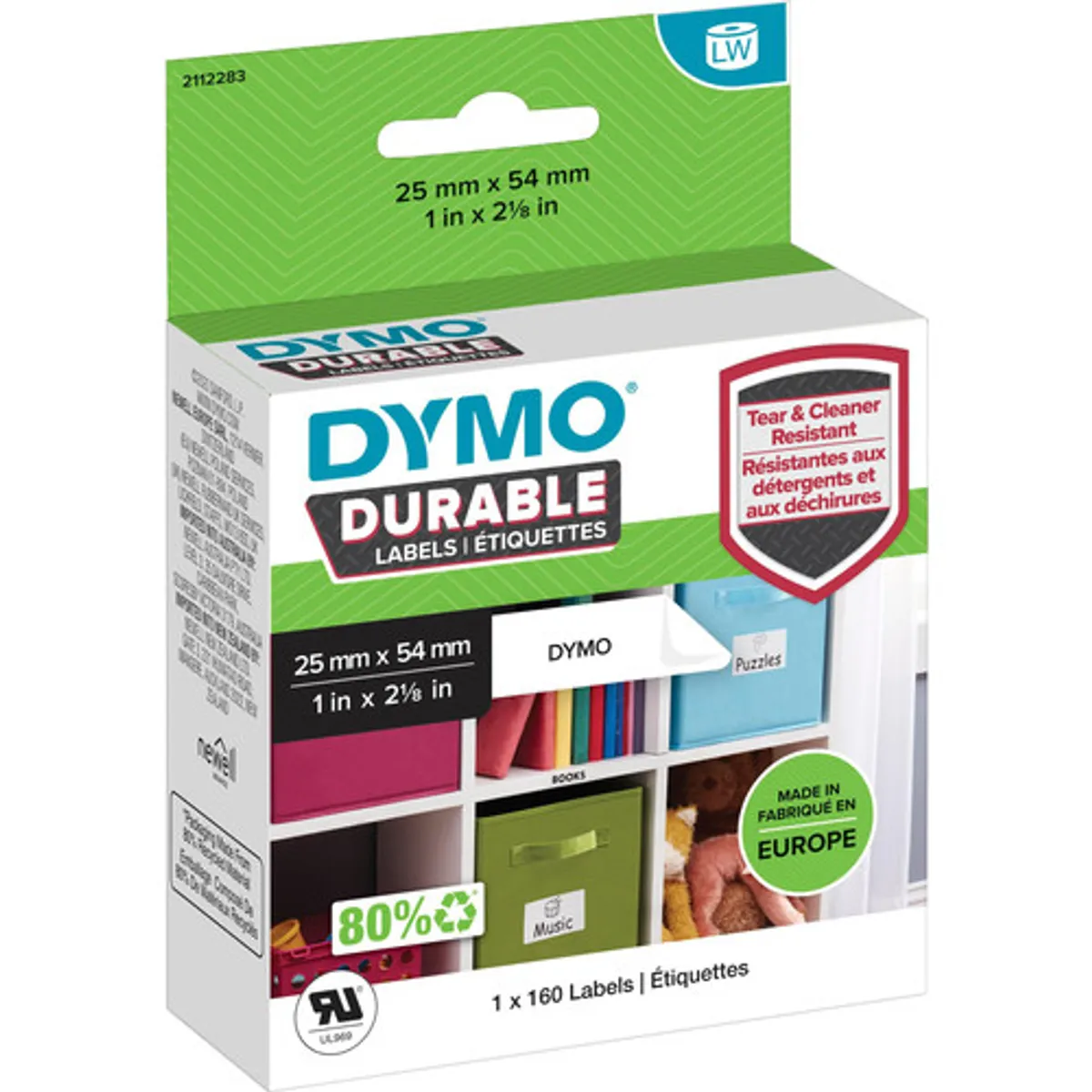 DYMO Duurzame LabelWriter Etiket 25x54mm 160 stuks