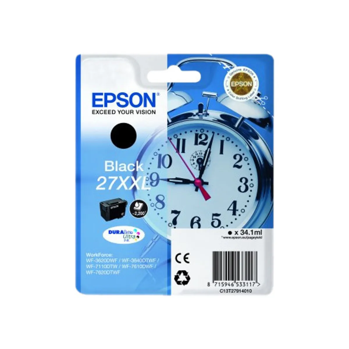 Epson 27XXL Cartridge Zwart