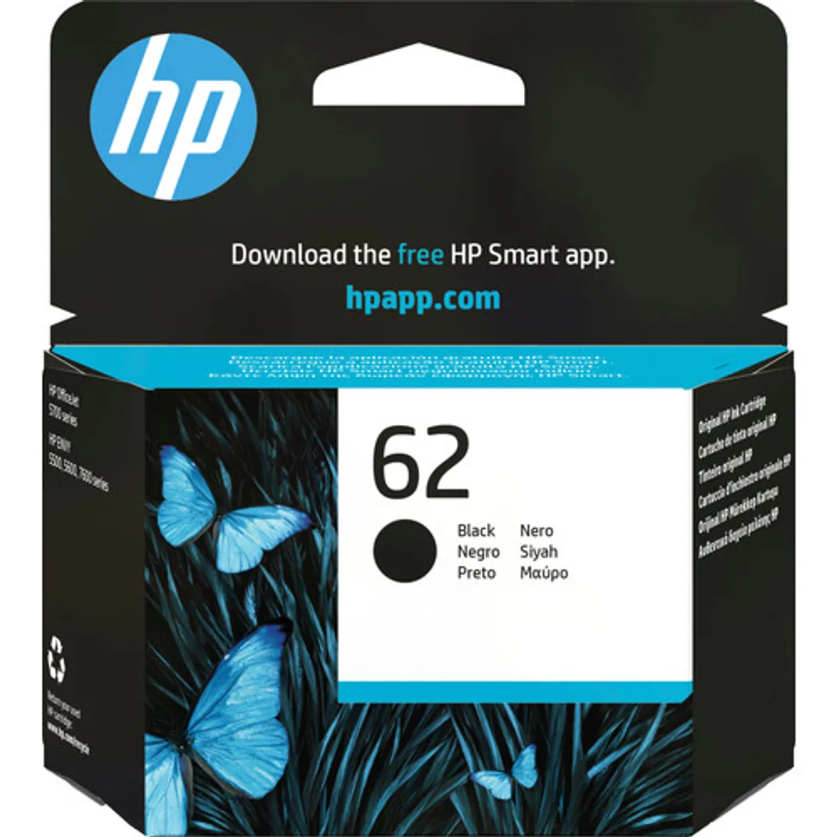 HP 62 Cartridge Zwart