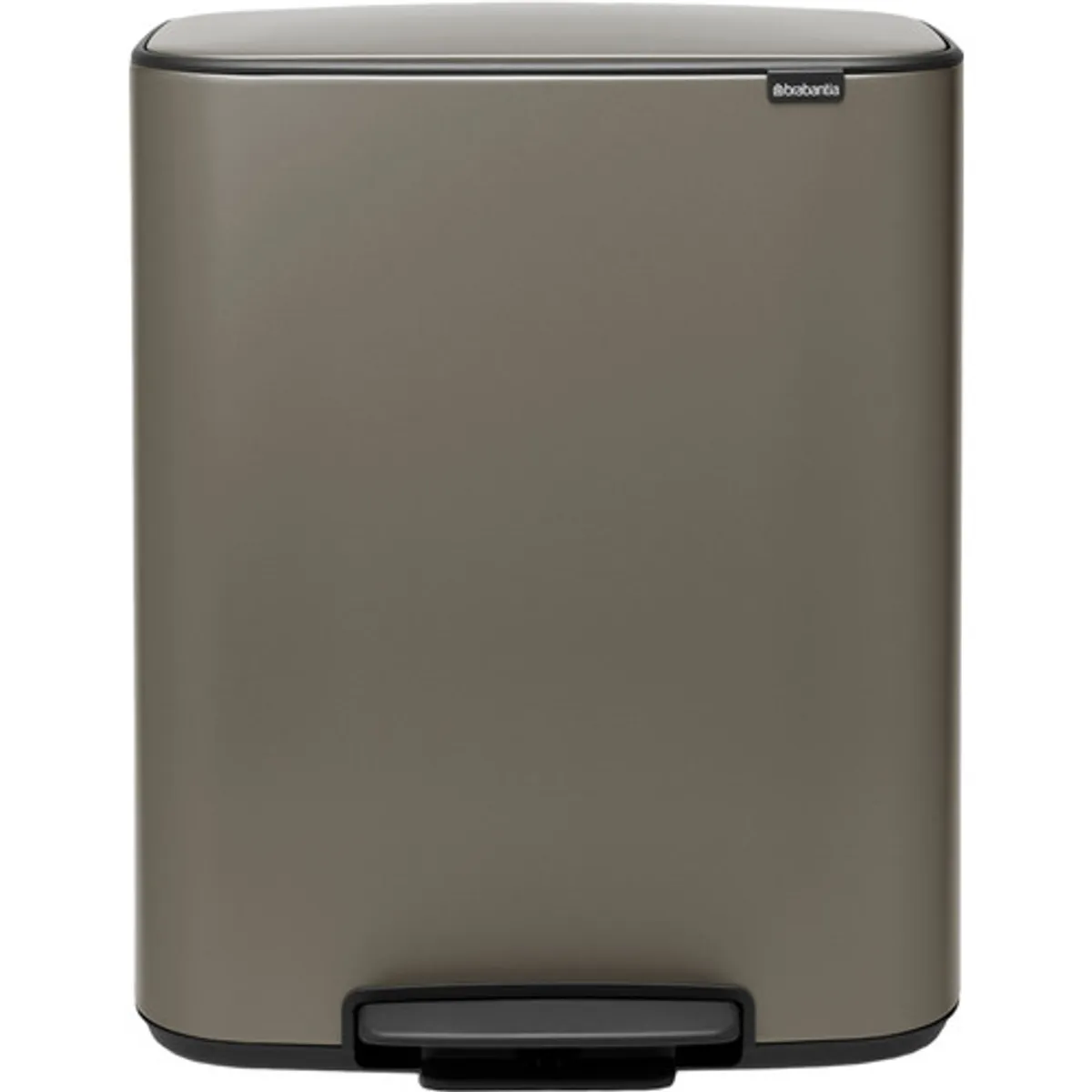 Brabantia Bo Pedal Bin 2 x 30 Liter Platinum