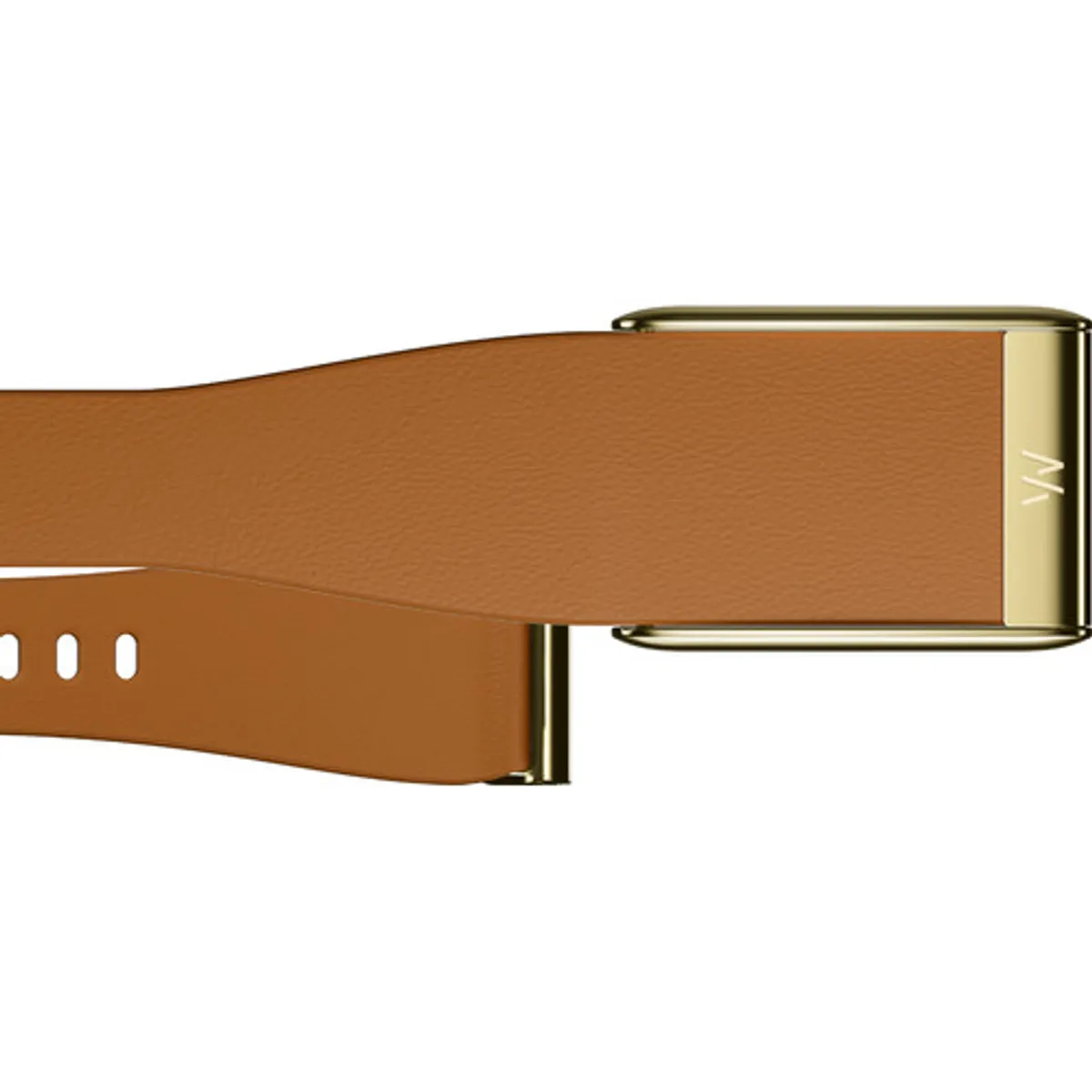 WHOOP 5.0 LeatherLuxe Tapered Band Bruin/Goud S/M