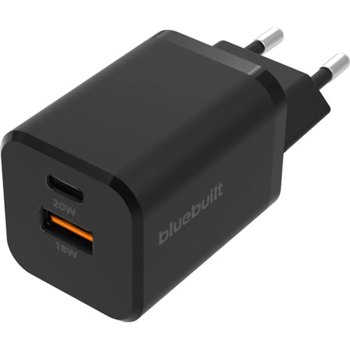 BlueBuilt Power Delivery en Quick Charge Oplader met 2 Usb Poorten 38W Zwart