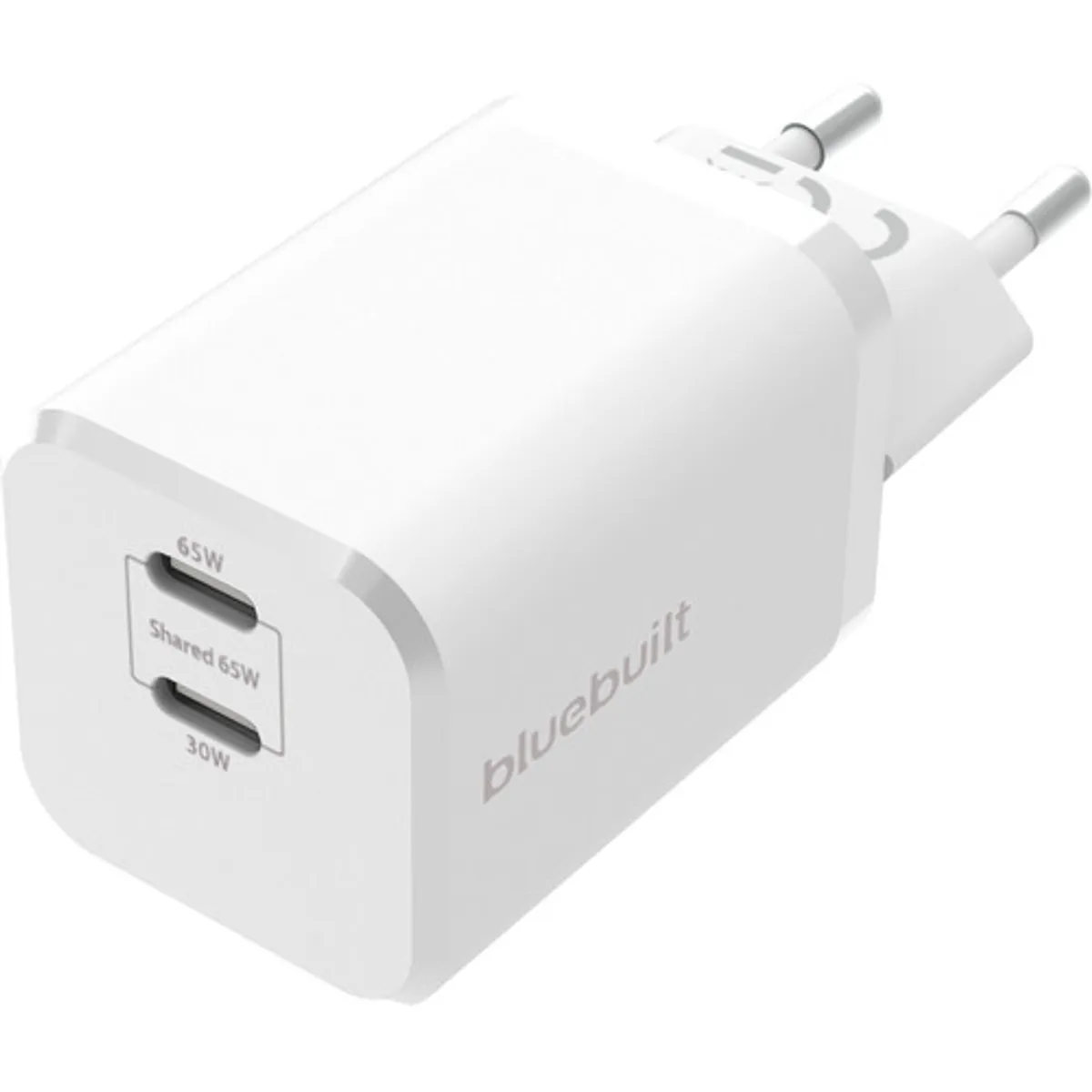 BlueBuilt Power Delivery Oplader met 2 Usb C Poorten 65W Wit
