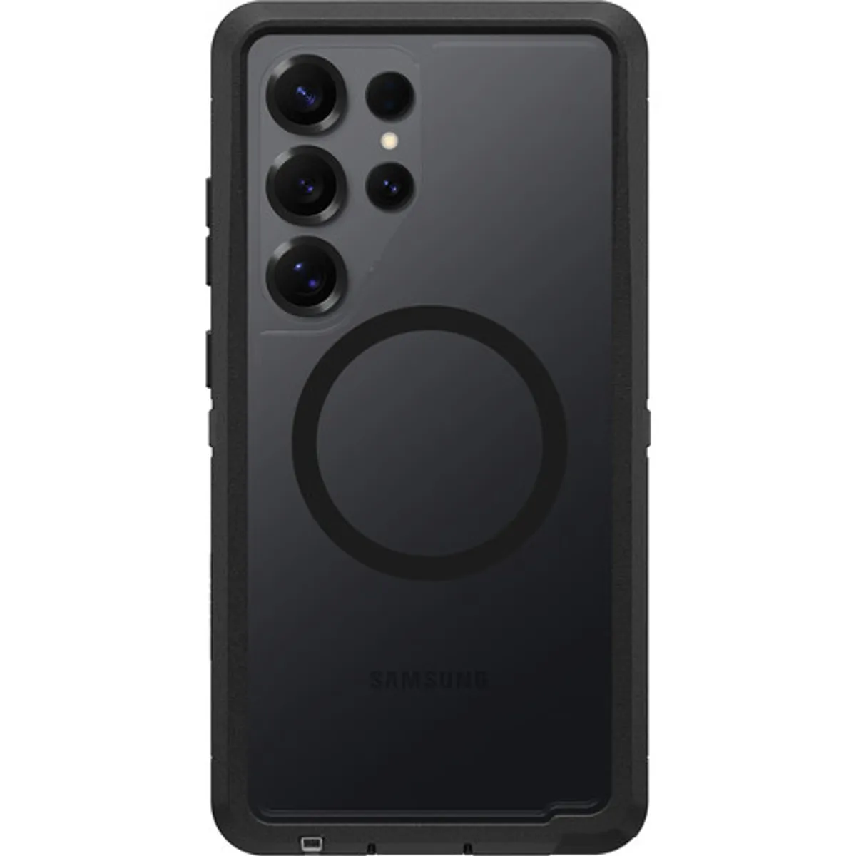 OtterBox Defender Samsung Galaxy S25 Ultra Back Cover met Magneet Transparant Zwarte Rand