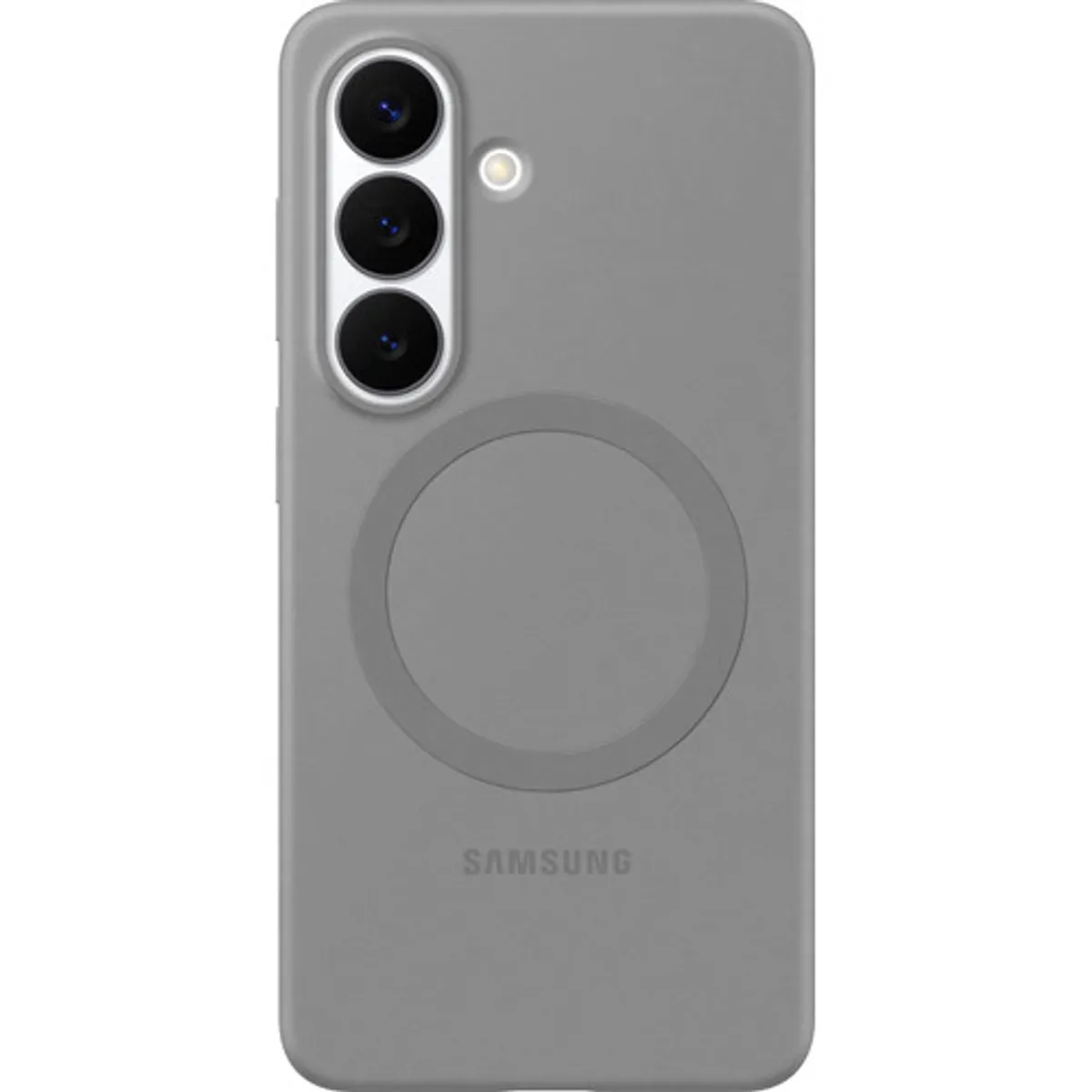 Samsung Galaxy S26 Plus Siliconen Back Cover met Magneet Grijs