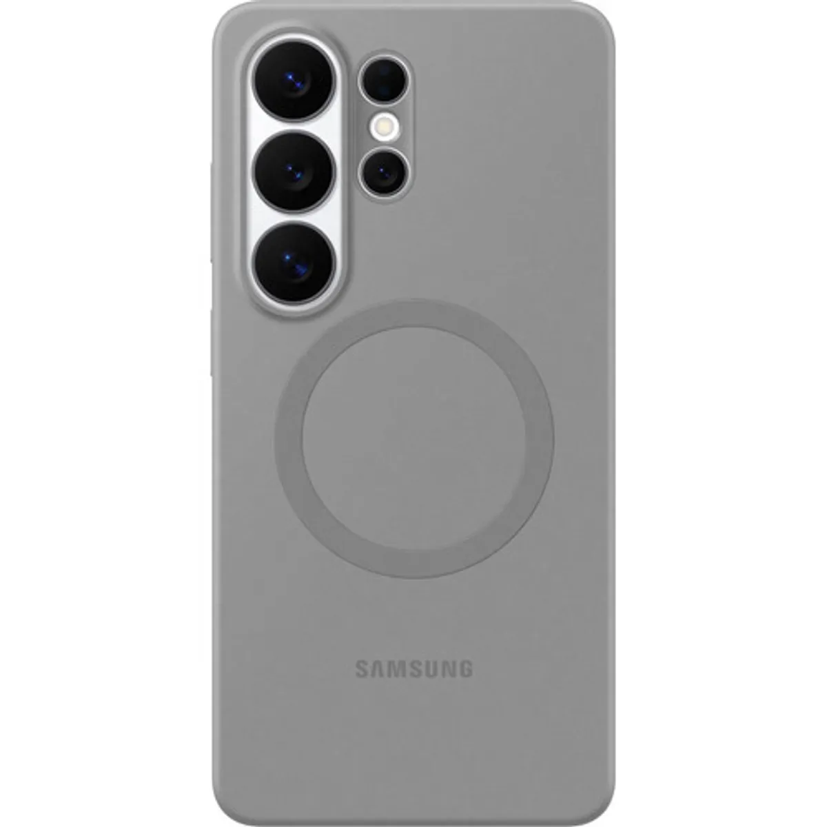 Samsung Galaxy S26 Ultra Siliconen Back Cover met Magneet Grijs
