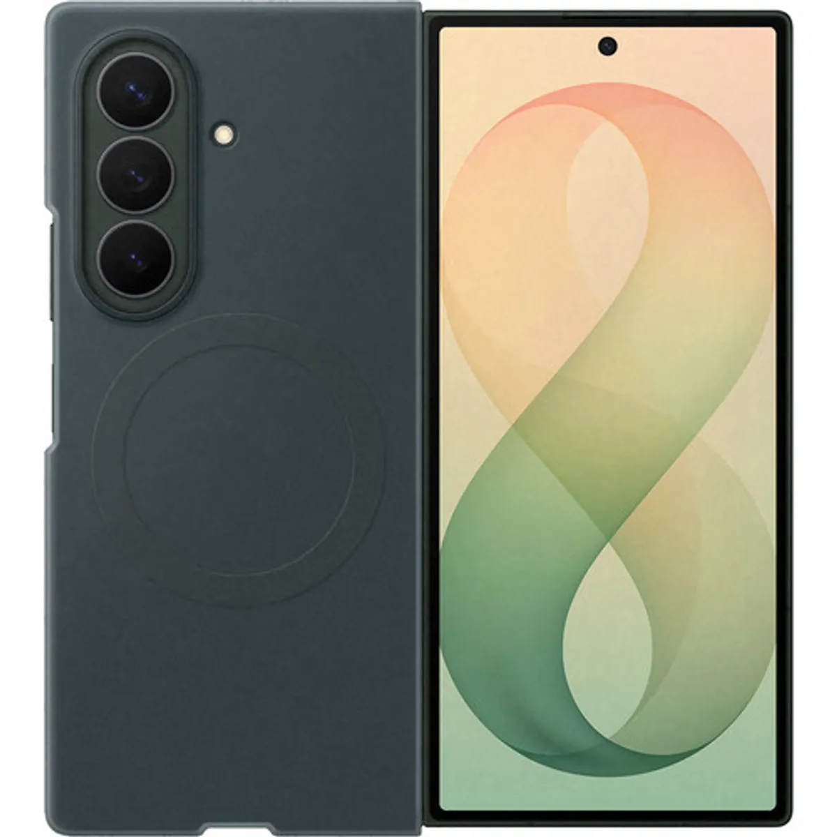 Samsung Galaxy Z Fold 8 Ultra Siliconen Back Cover met Magneet Groen