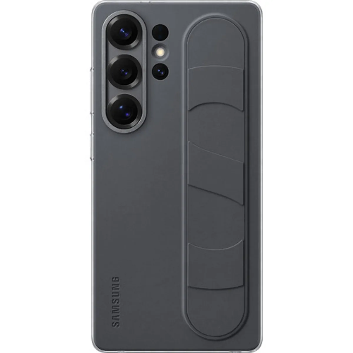 Samsung S25 Ultra Standing Grip Back Cover Zwart