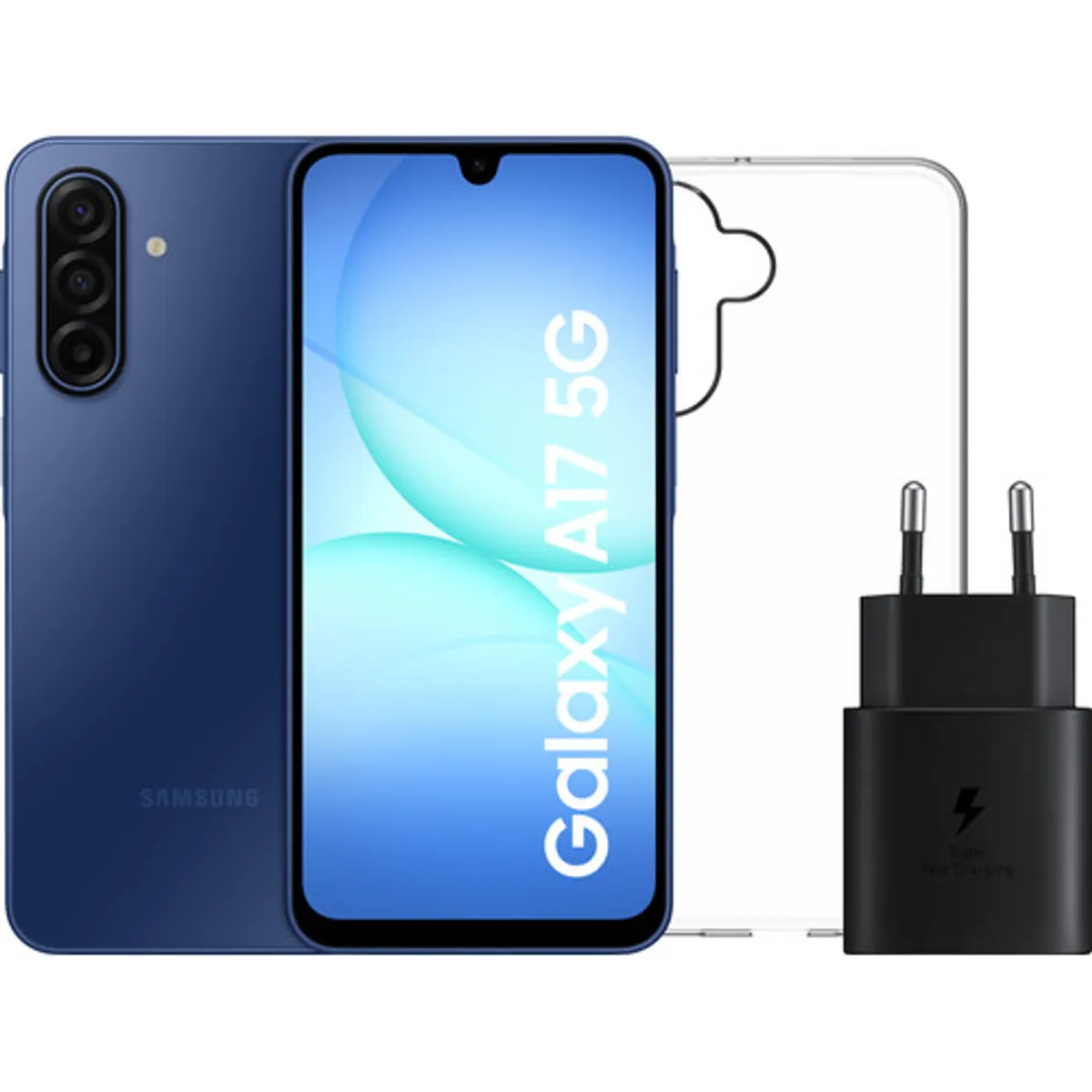Samsung Galaxy A17 128GB Blauw 5G + Accessoirepakket