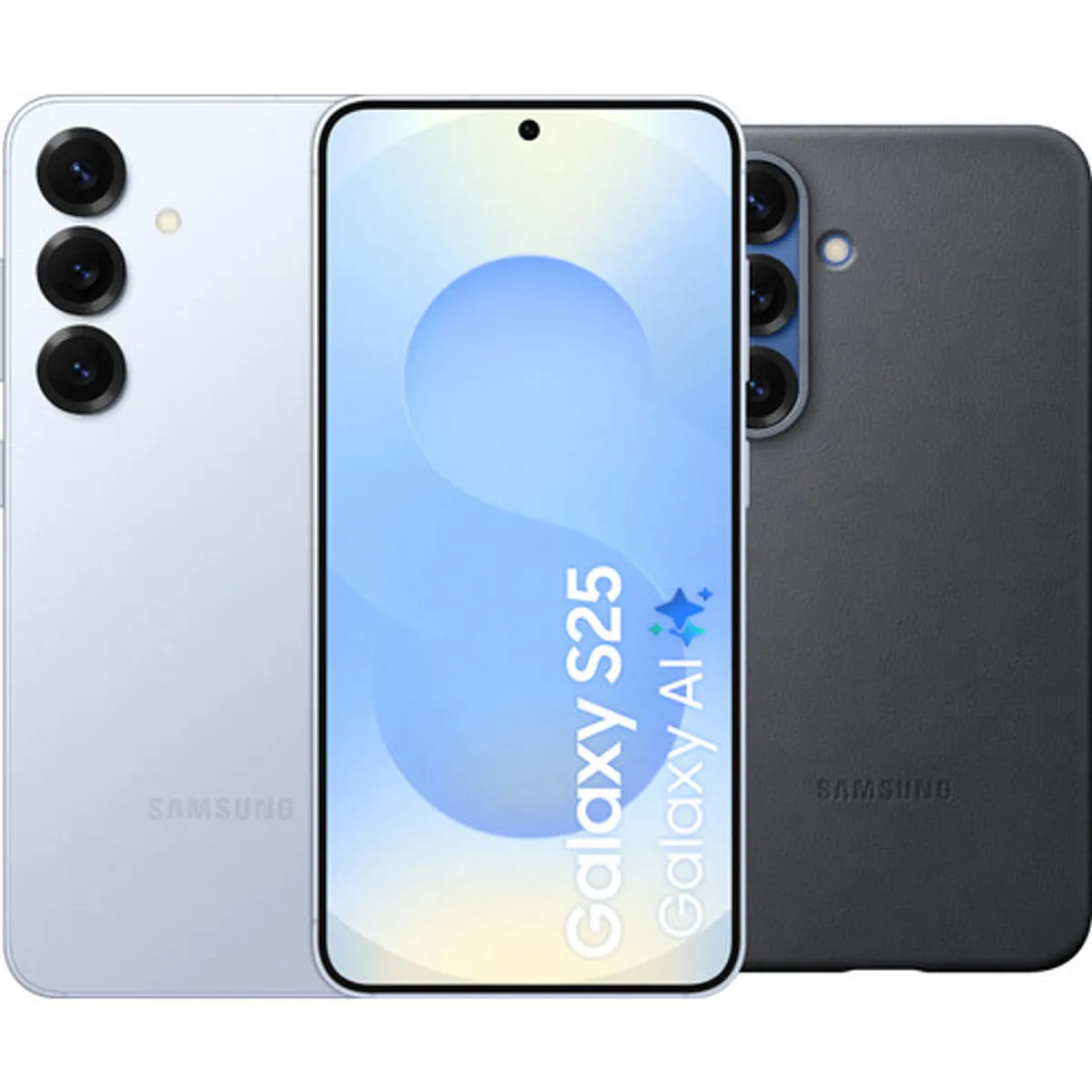 Samsung Galaxy S25 256GB Lichtblauw 5G + Samsung Kindsuit Back Cover Zwart