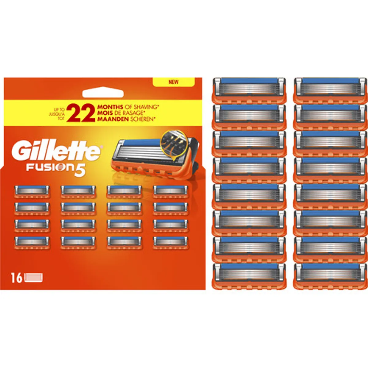 Gillette Fusion5 Navulmesjes (16 stuks)