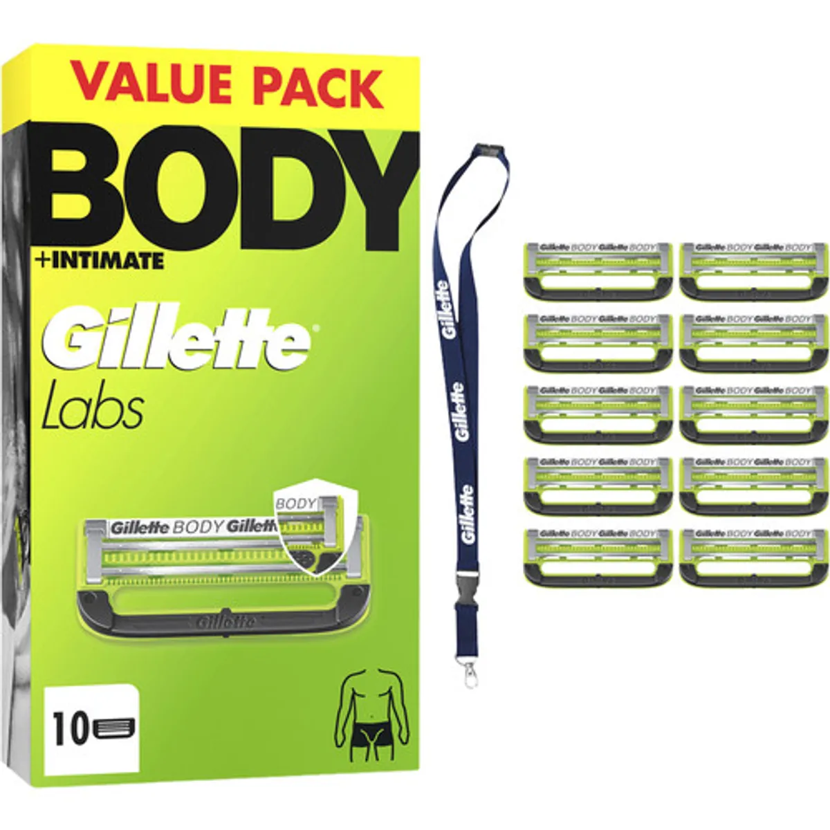 GilletteLabs Body Navulmesjes (10 stuks)