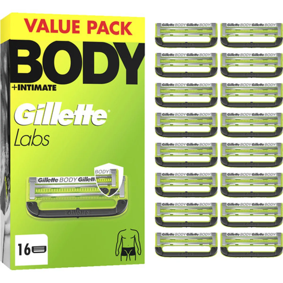 GilletteLabs Body Navulmesjes (16 stuks)