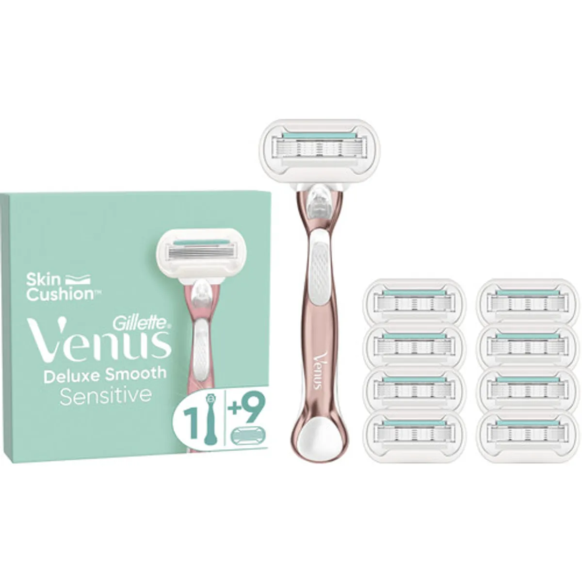 Gillette Venus Deluxe Smooth Sensitive + 9 Navulmesjes