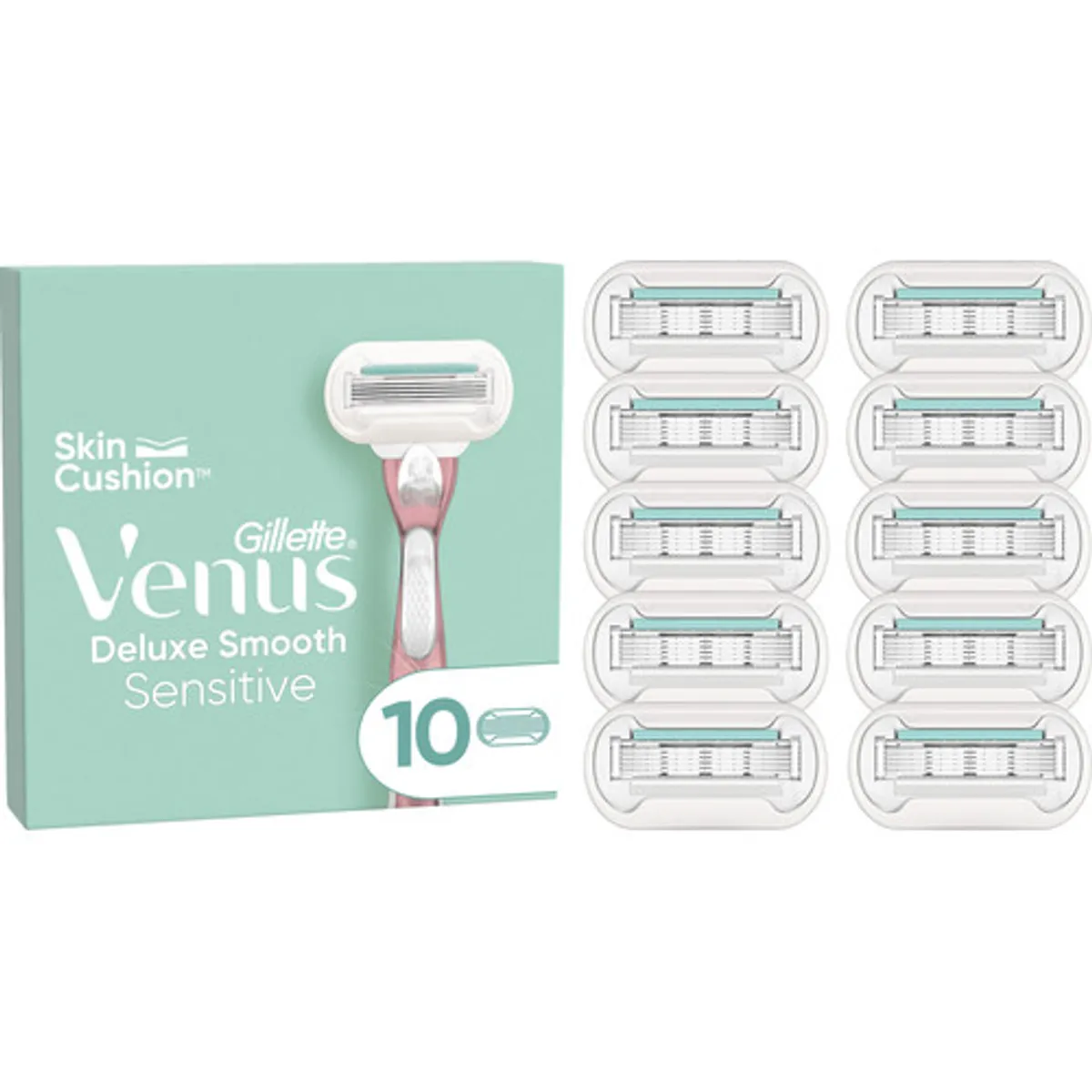Gillette Venus Deluxe Smooth Sensitive Navulmesjes (10 stuks)