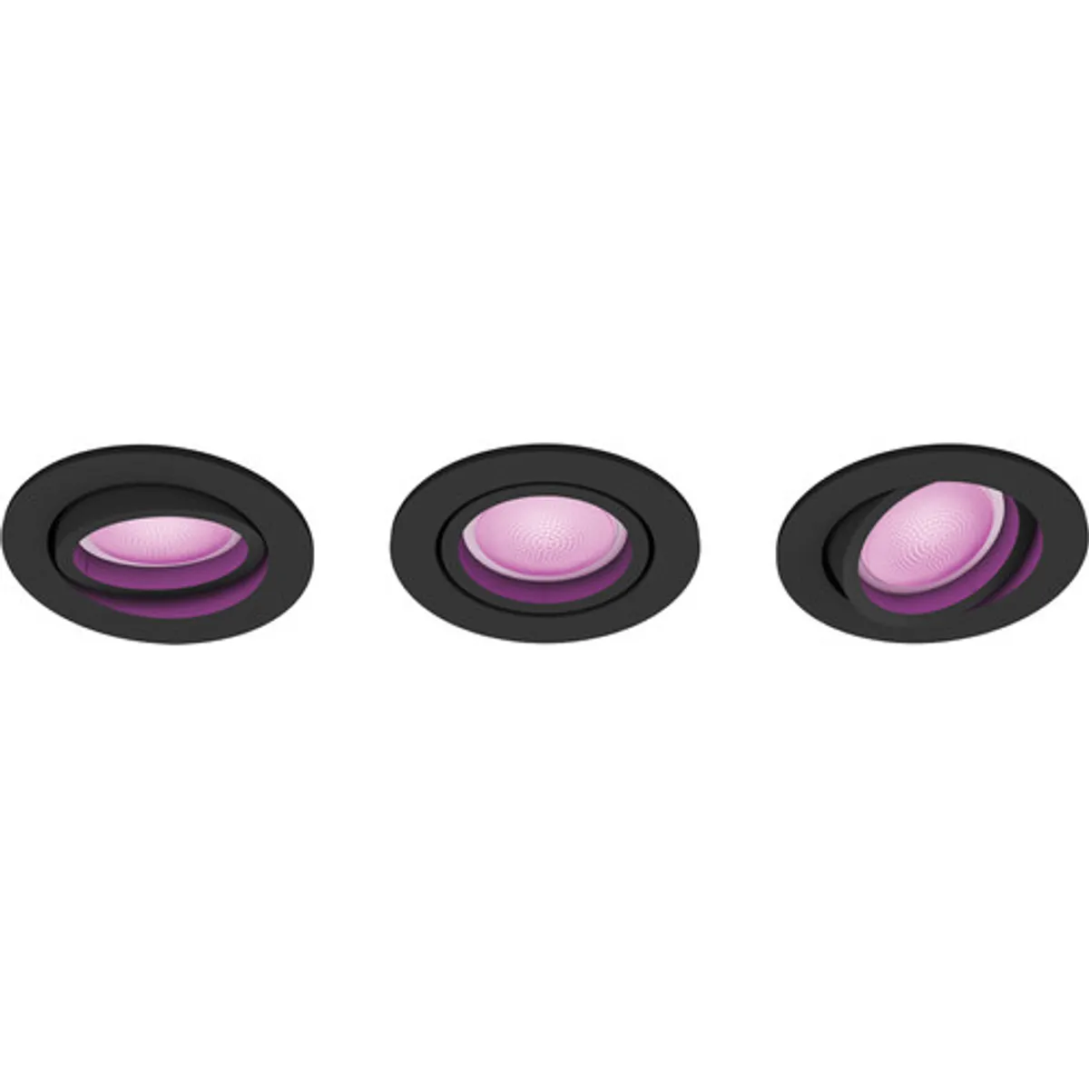 Philips Hue Centura inbouwspot White and Color - rond - Zwart - 3-pack