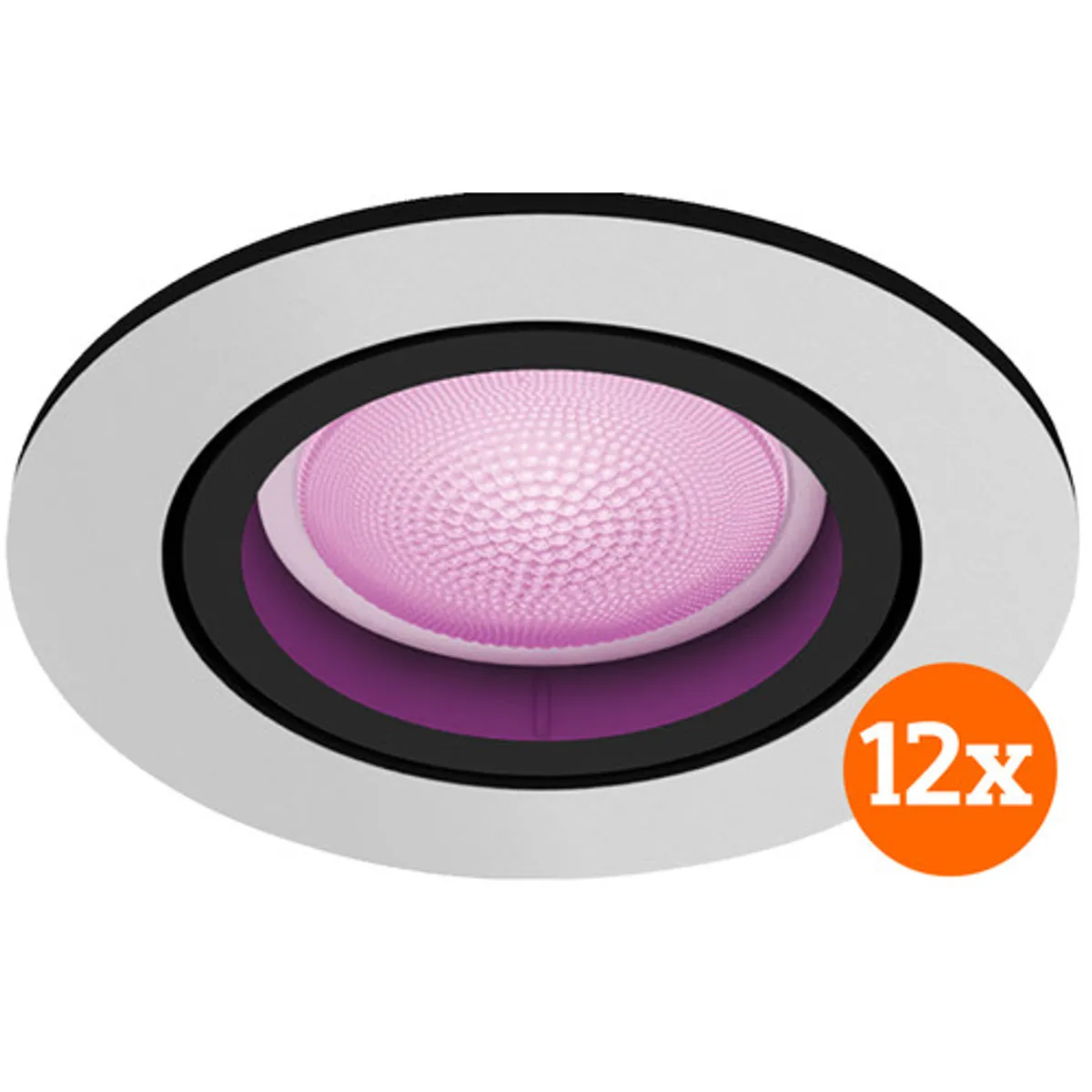 Philips Hue Centura inbouwspot White and Color - rond - Aluminium - 12-pack