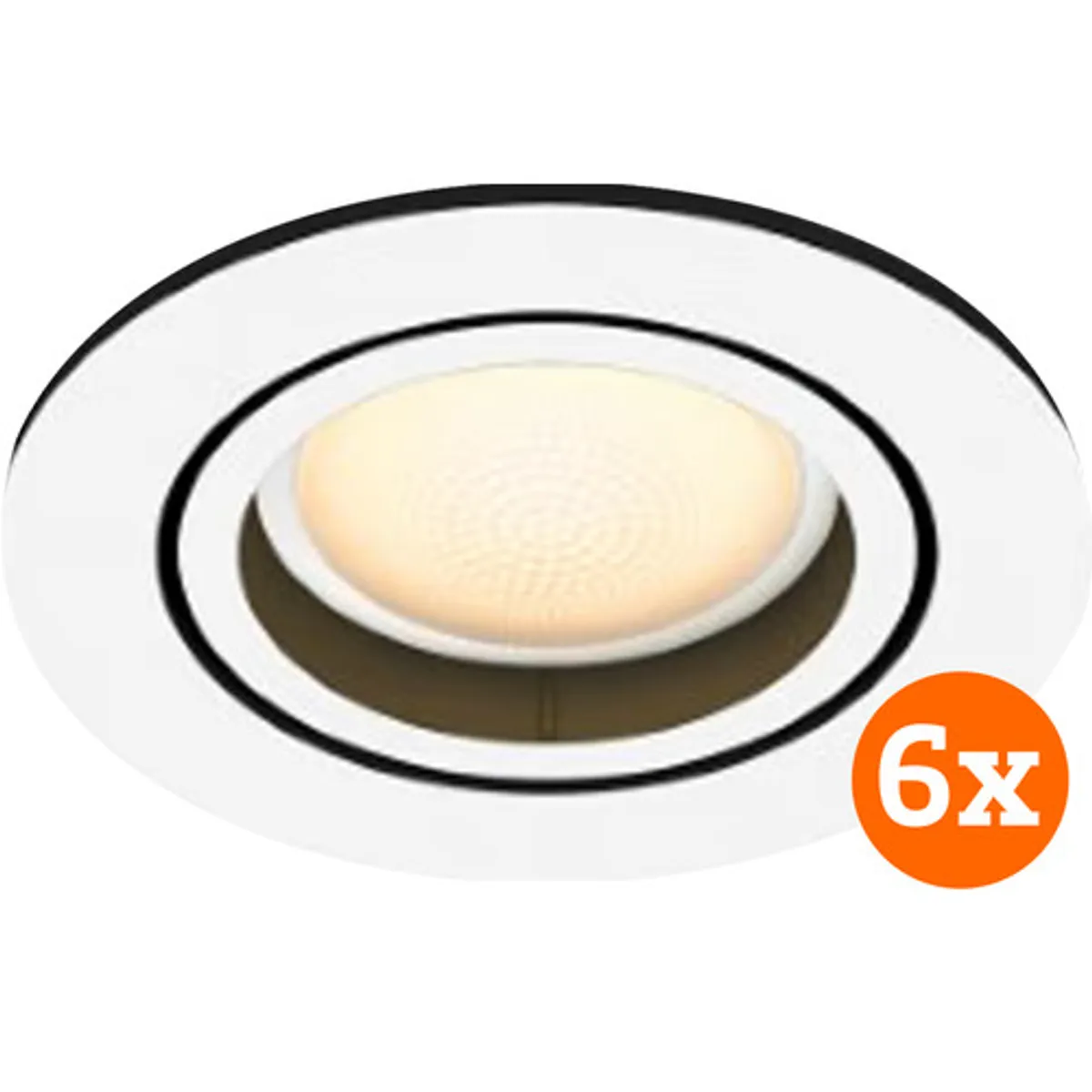 Philips Hue Milliskin inbouwspot White Ambiance - rond - Wit - 6-pack