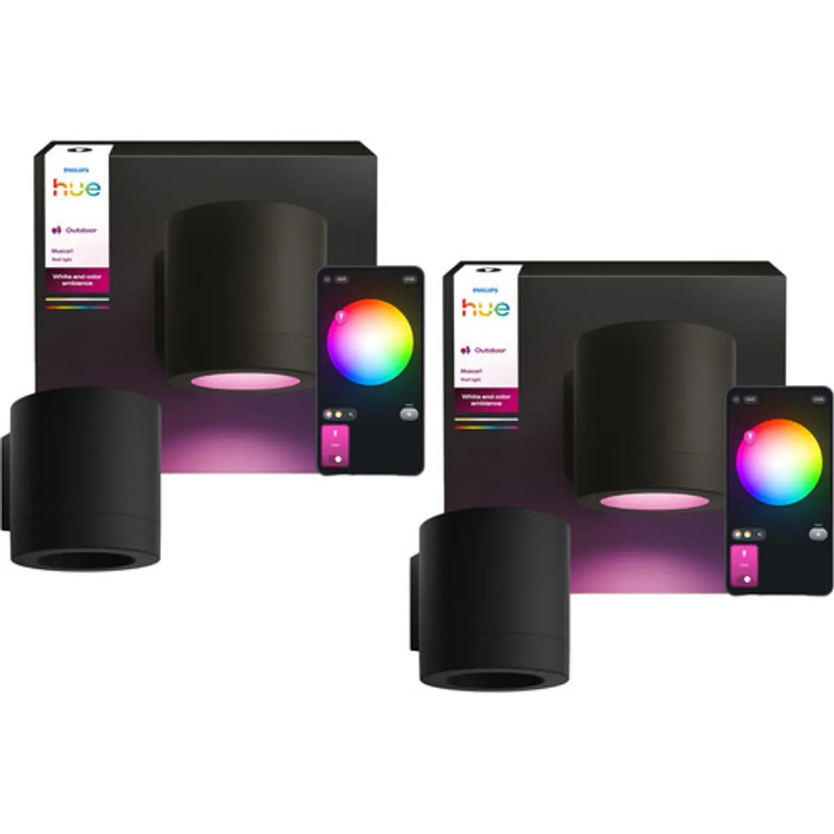 Philips Hue Muscari Muurspot Buiten Duo Pack