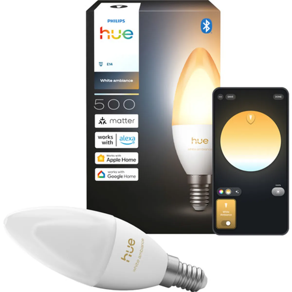 Philips Hue Kaarslamp White Ambiance E14 Losse lamp