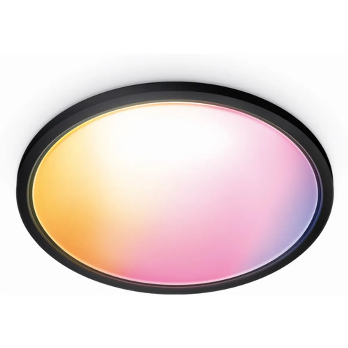 WiZ Plafondlamp SuperSlim - Zwart - Gekleurd en Wit licht
