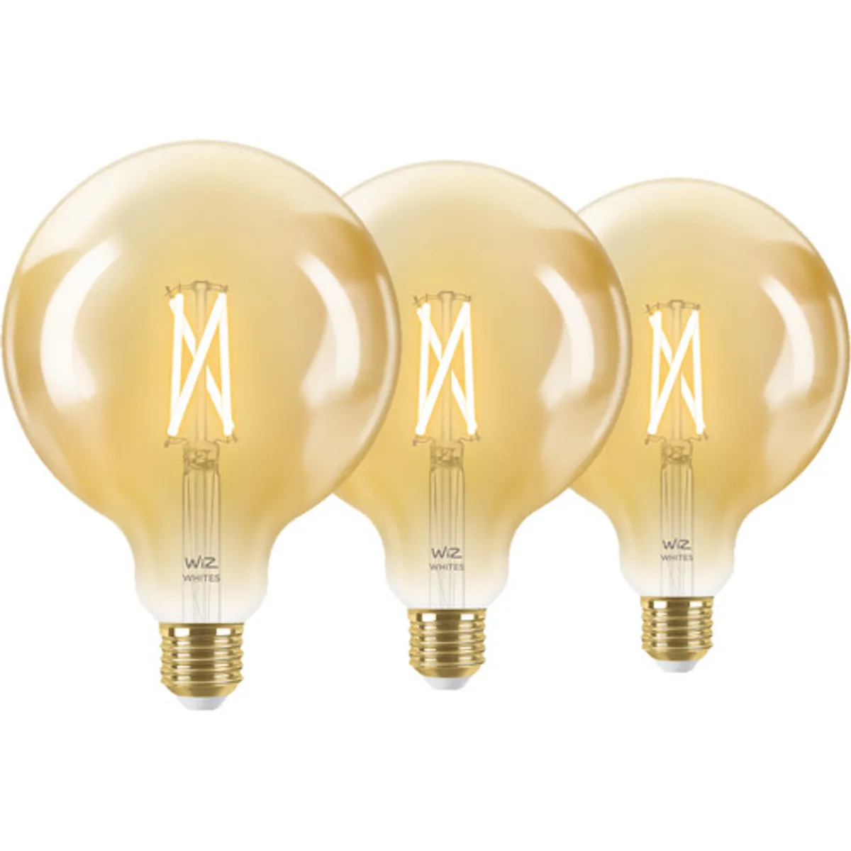 WiZ Smart Filament lamp Globe XL 3-pack - Warm tot Koelwit Licht - E27
