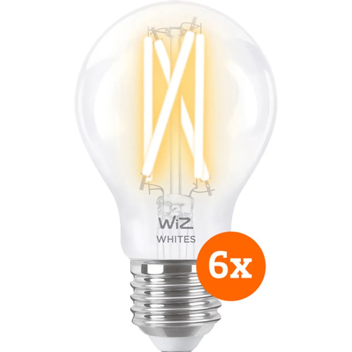 WiZ Smart Filament lamp Standaard 6-pack - Warm tot Koelwit Licht - E27