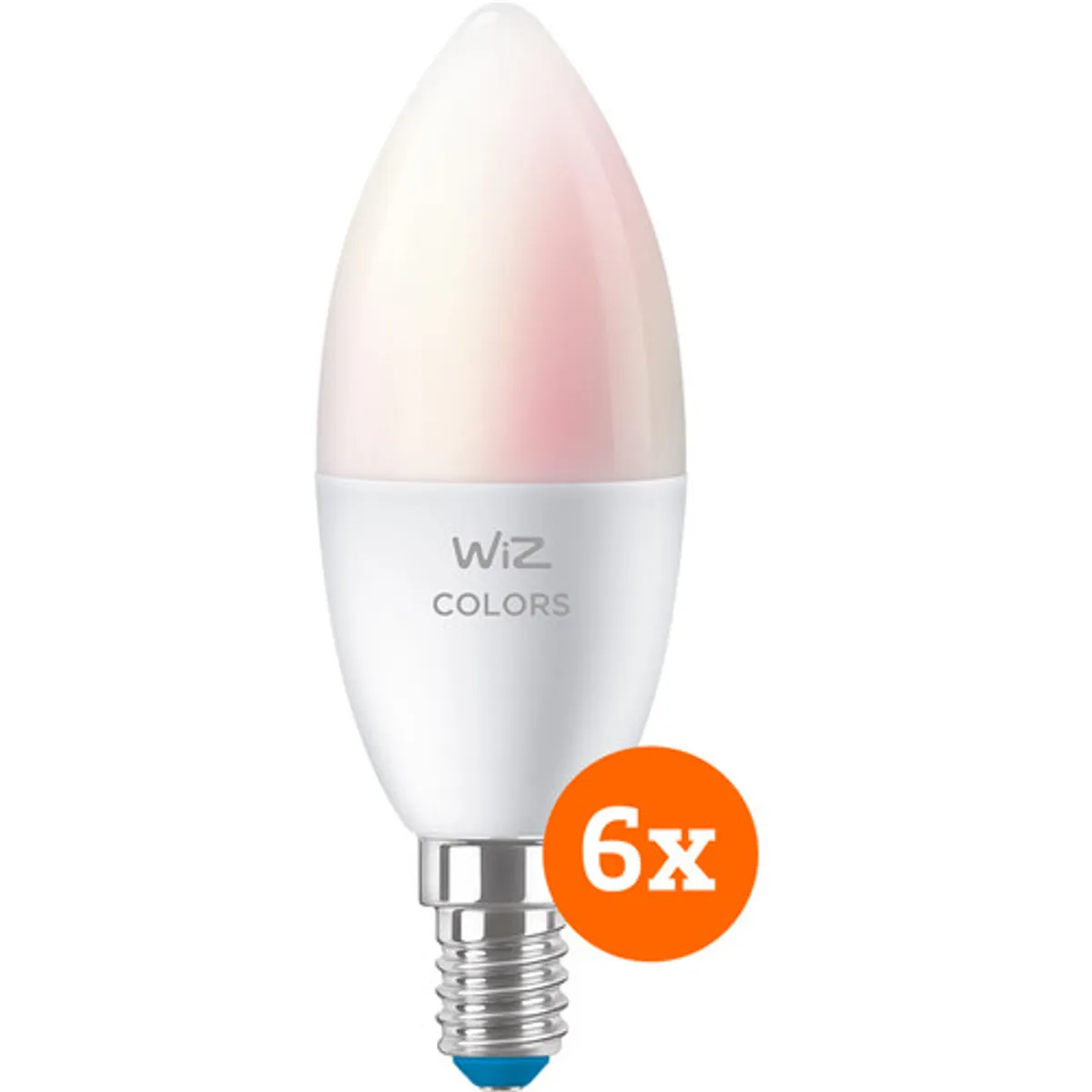 WiZ Smart Kaarslamp 6-pack - Gekleurd en Wit Licht - E14