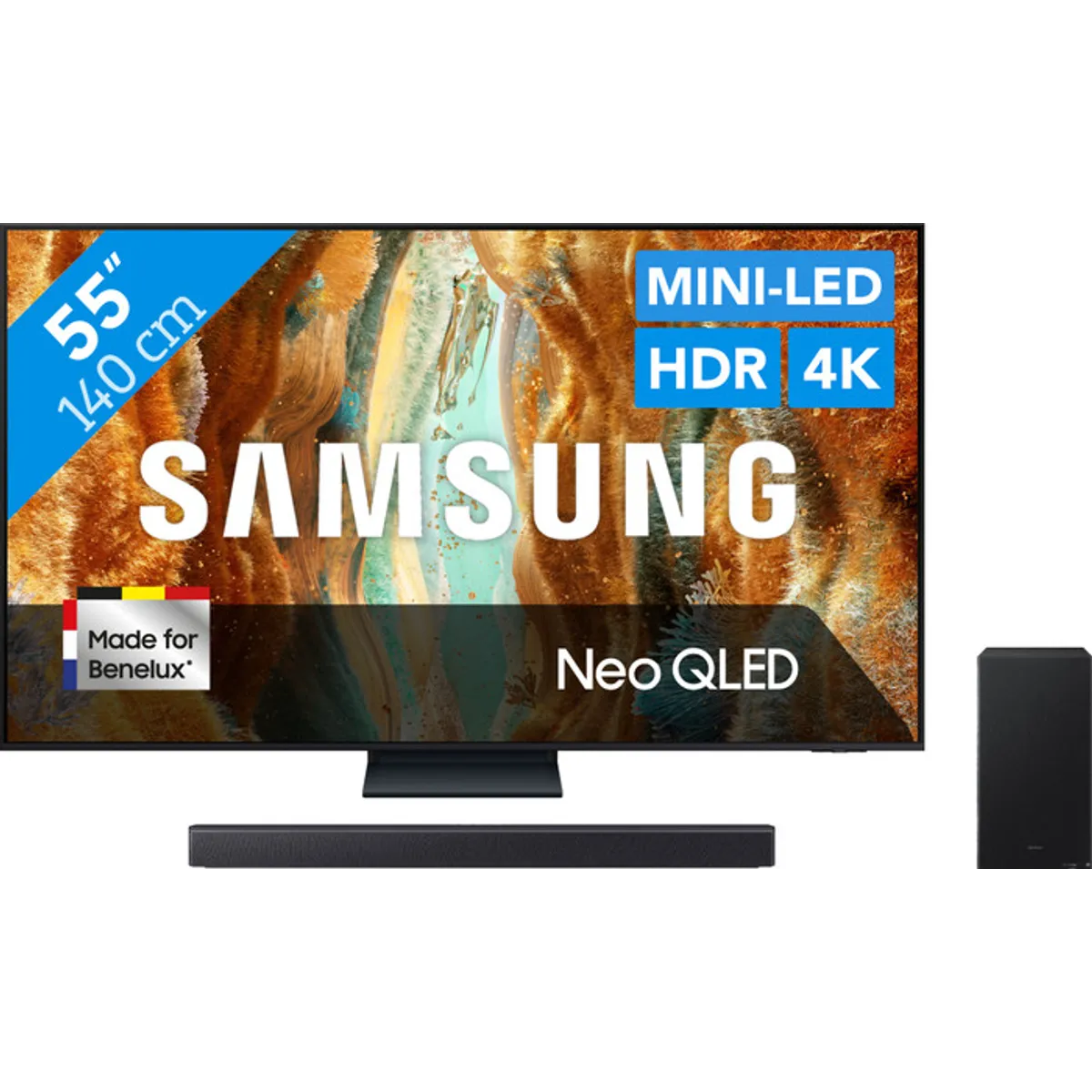 Samsung 55" Neo QLED QN73F 4K (2025) + Samsung HW-B450F (2025)