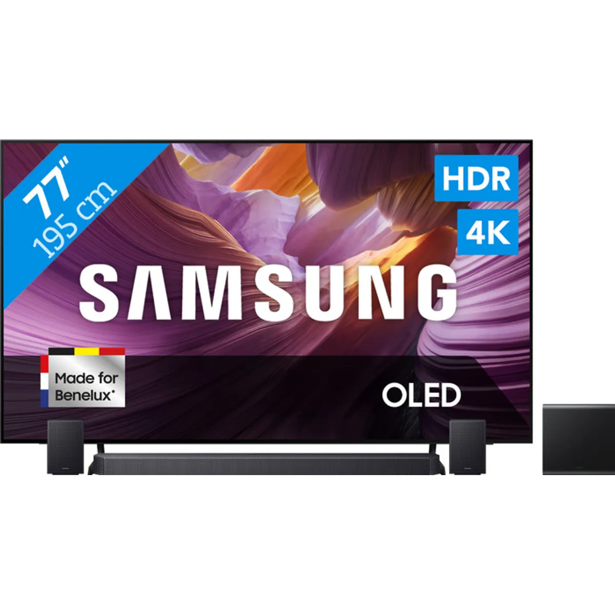 Samsung 77" OLED 4K S85F (2025) + Samsung HW-Q930F Zwart