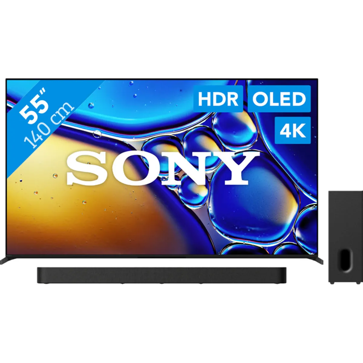 Sony Bravia 8 II 55" QD-OLED (2025) + Sony Bravia Theatre Bar 7 Zwart
