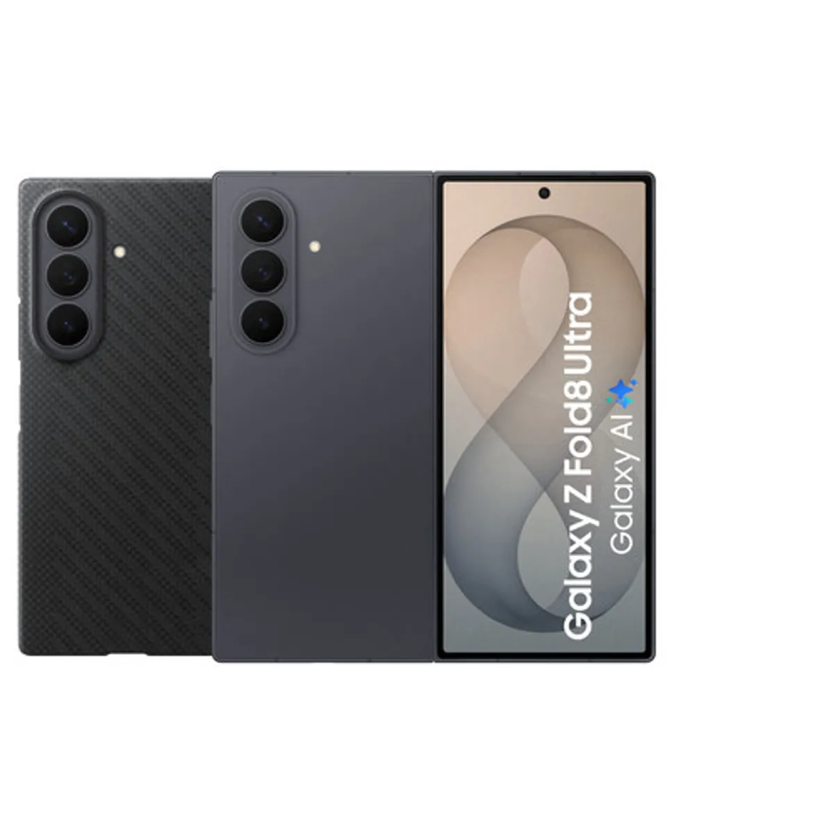 Samsung Galaxy Z Fold 8 Ultra 256GB Zwart 5G + Carbon Back Cover met Magneet Zwart