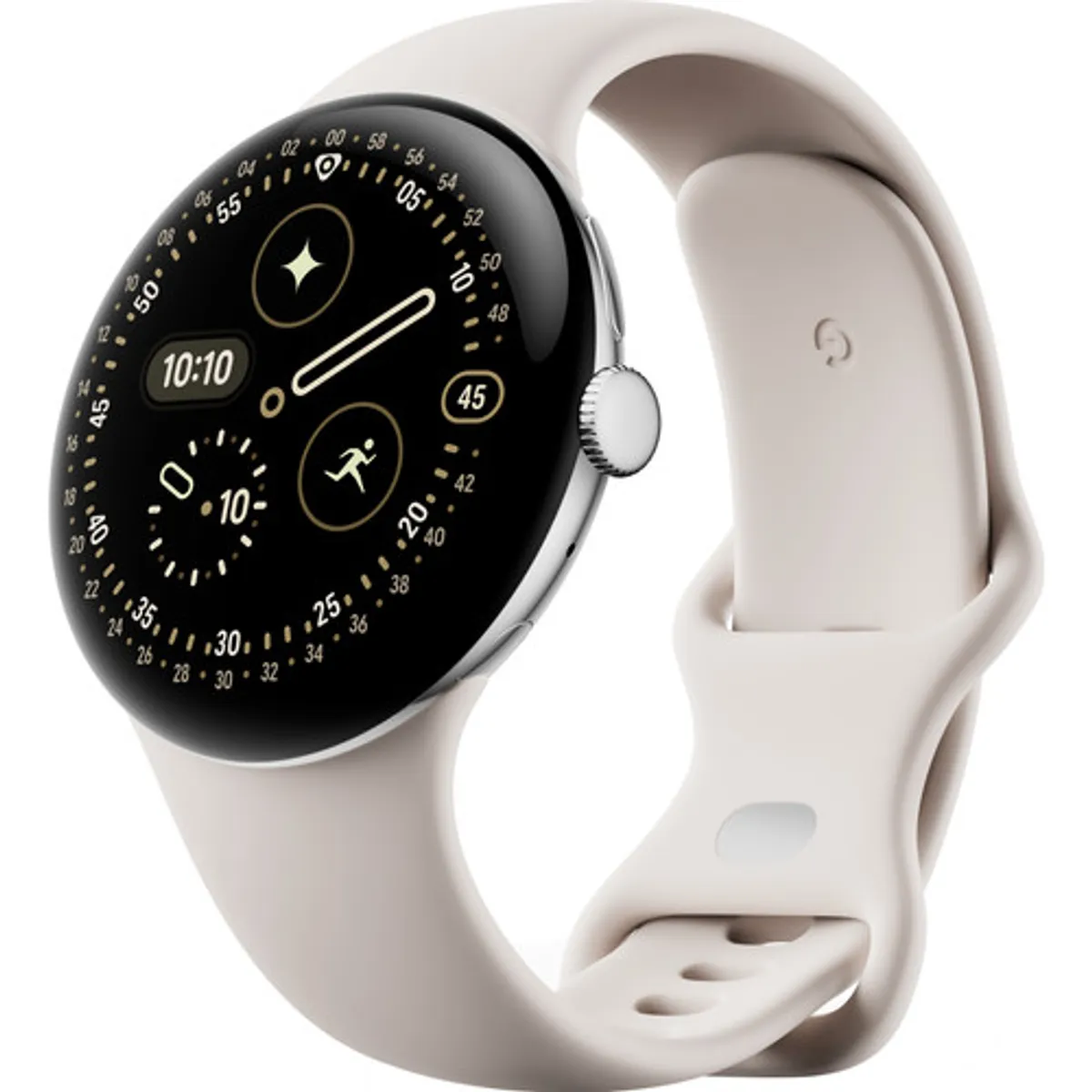 Google Pixel Watch 4 Zilver/Crème 45 mm