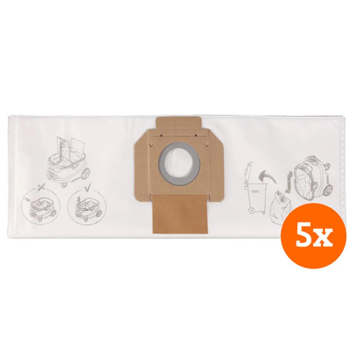 Makita Stofzak Fleece voor VC4210 (5 stuks)