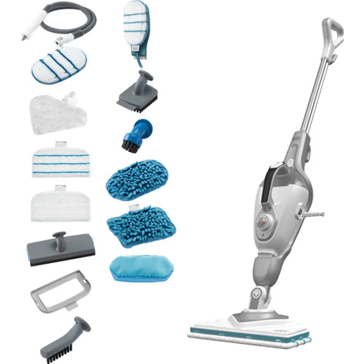 BLACK+DECKER 1600W Steam-mop 15 accessoires